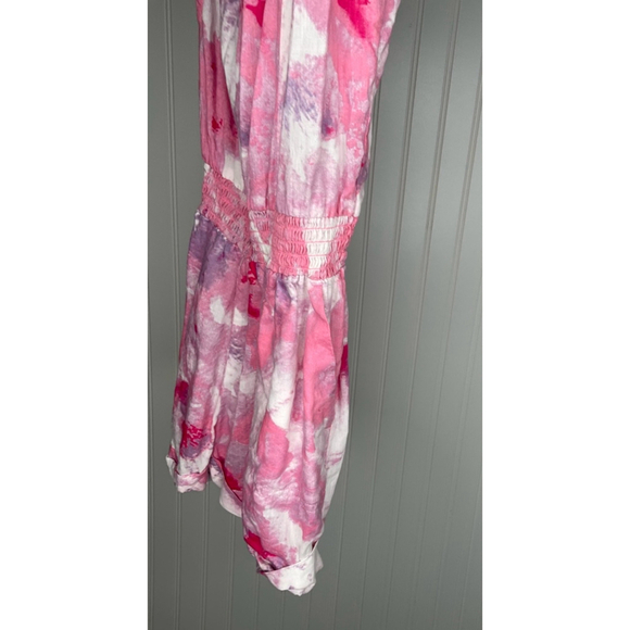 Women's Prana Romper Size S Pink Floral Print Sleeveless Casual - Picture 4 of 6